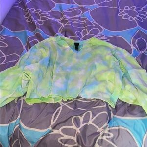 Cropped tie dye sweatshirt